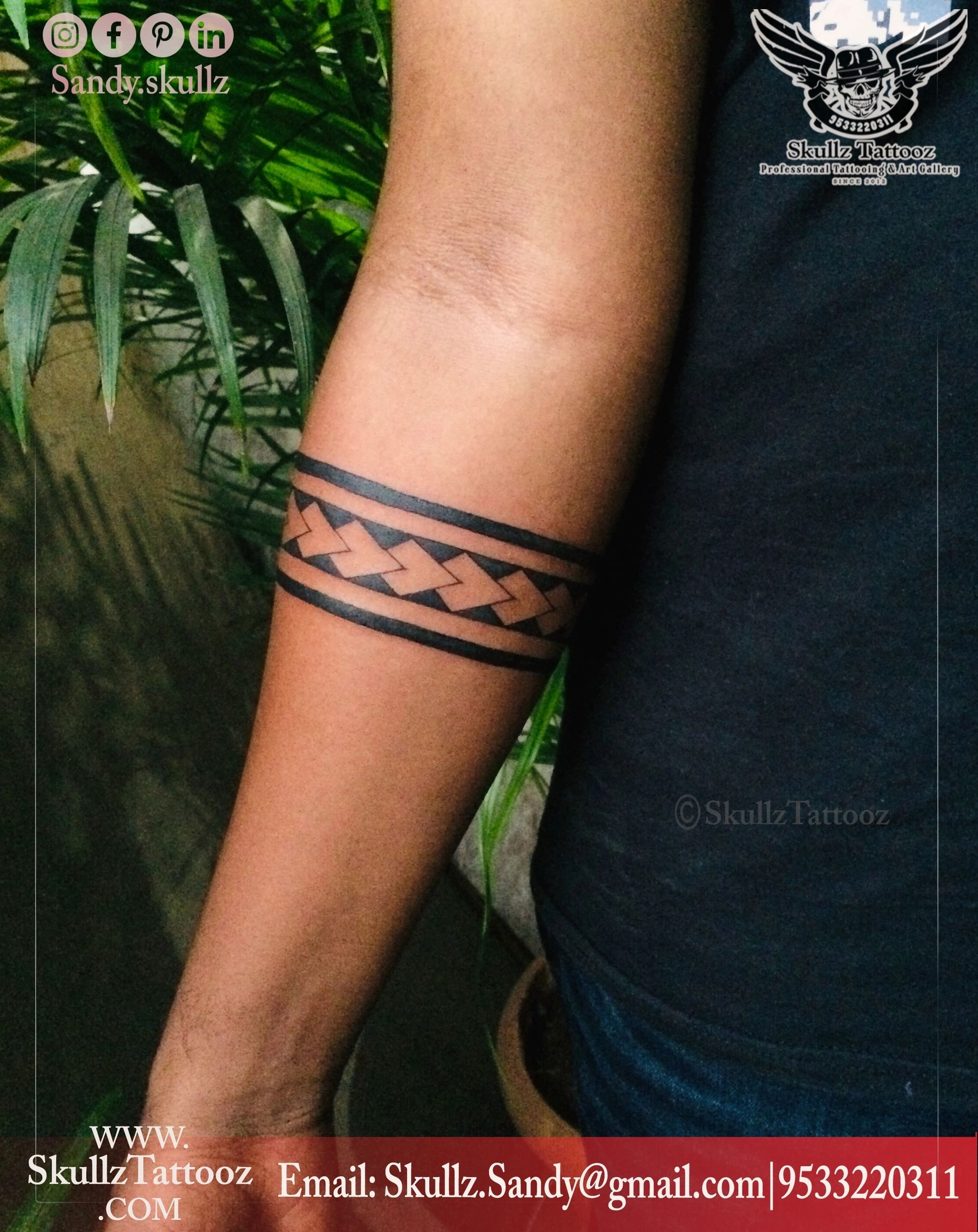 wrist band tattoos for men 0013