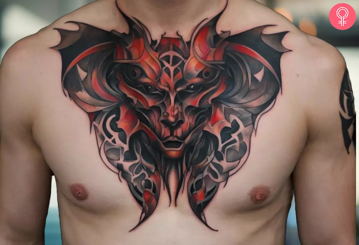 Cultural significance of Angel Demon tattoos for men in modern art