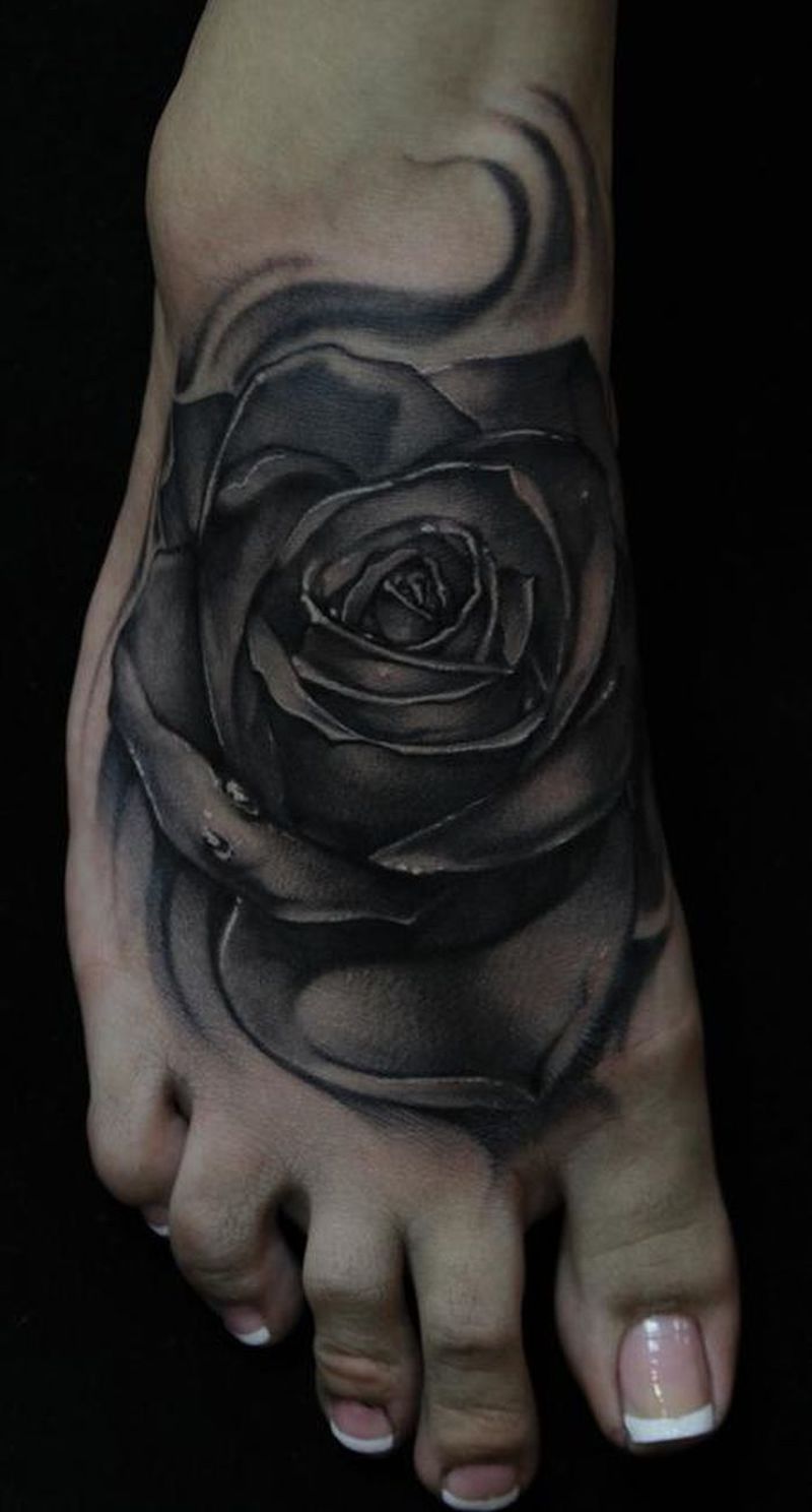 Black rose tattoo for men represents sophistication and deep symbolism in ink