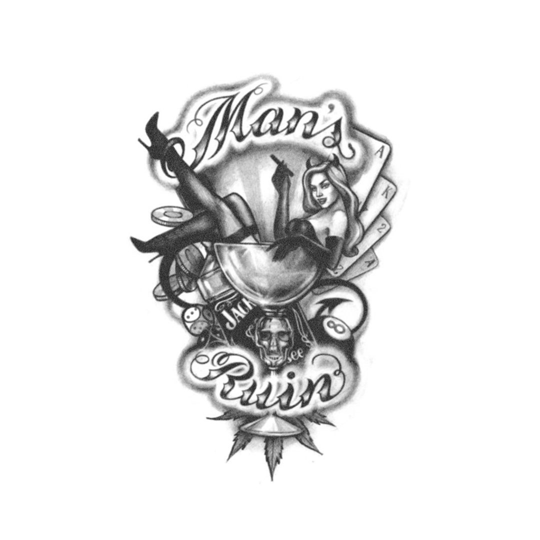 Chicano tattoos for men embody minimalist designs with artistic flair