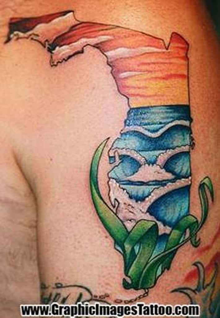 Florida tattoos for men showcase unique designs inspired by local culture and nature