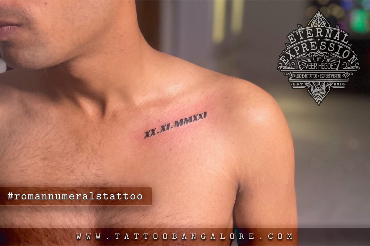 Sleek heart tattoos on chest for men that symbolize love and strength