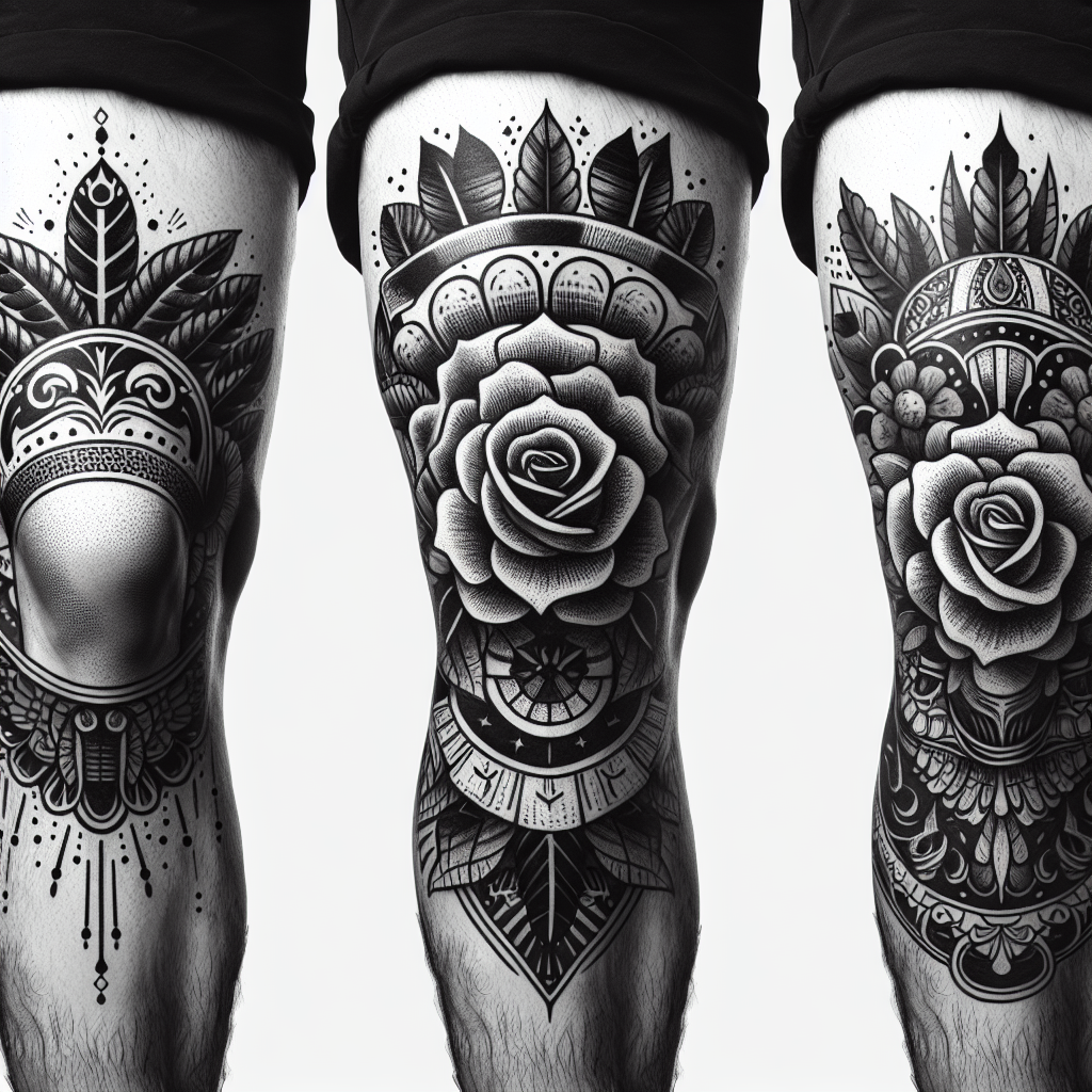 Sporty knee tattoos for men that showcase your athletic spirit and style