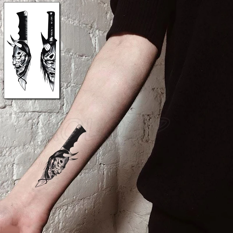 Masculine knife tattoos for men showcasing strength and razor-sharp style