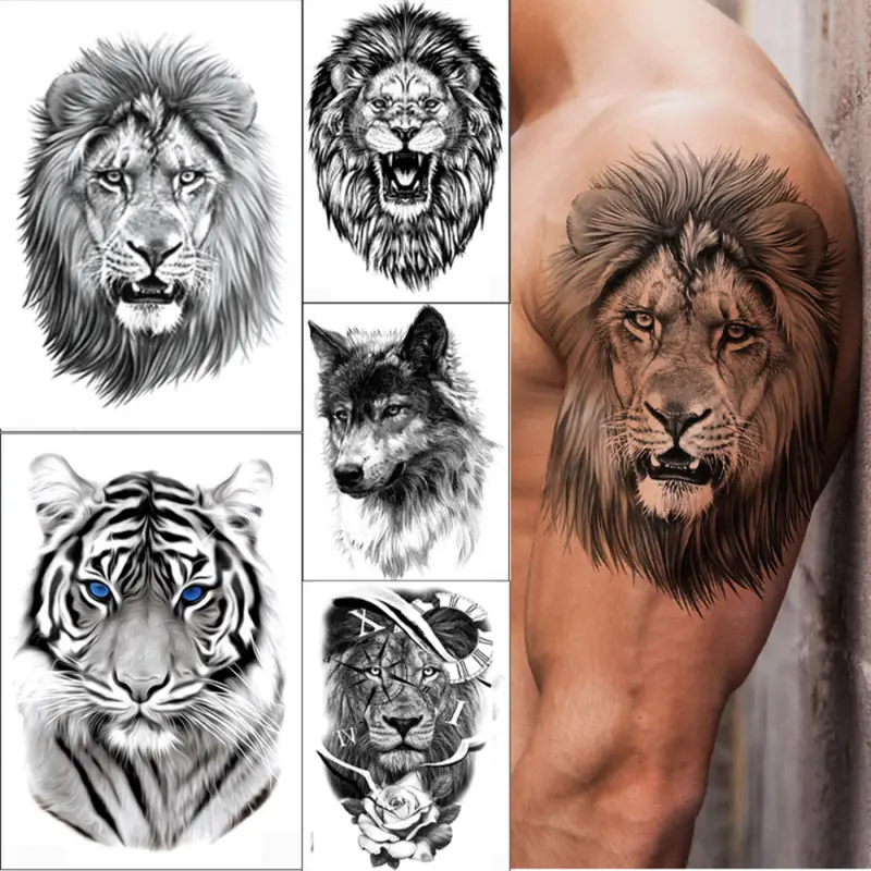 Powerful lion tattoos for men that symbolize strength and courage