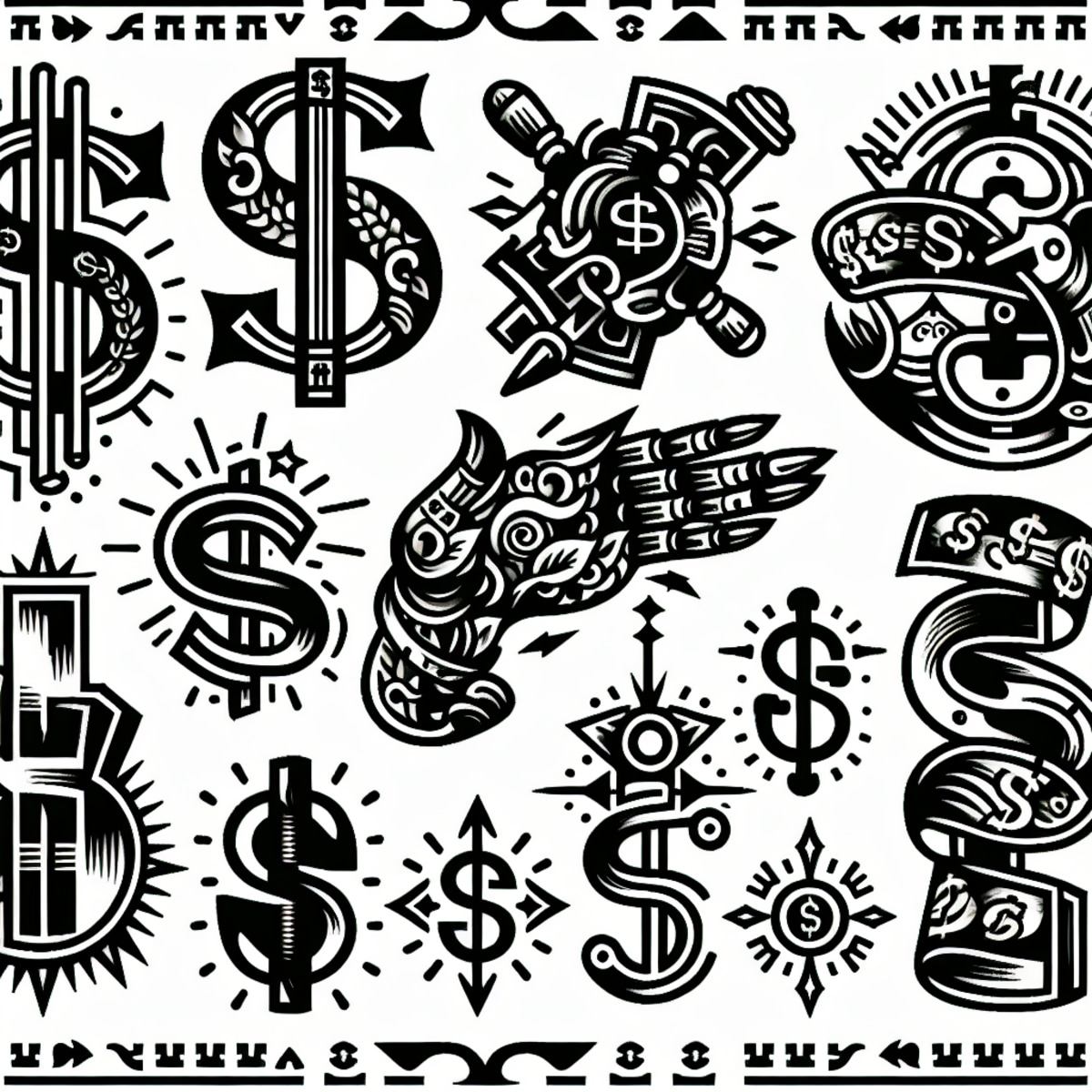 Money tattoos for men that symbolize wealth ambition and personal growth