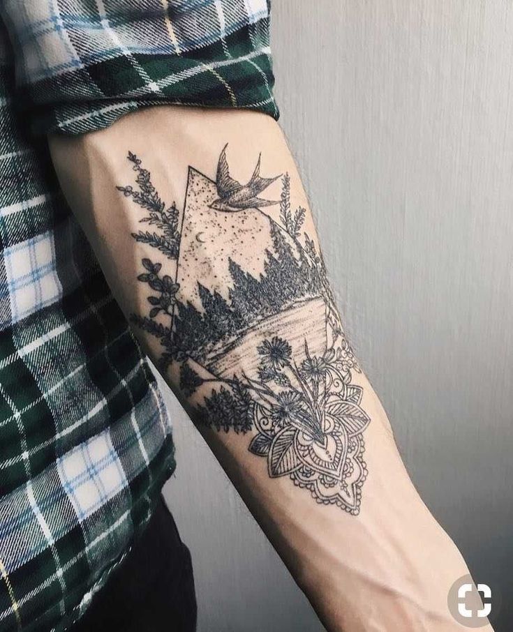 Trendy nature tattoos for men that celebrate personal style and adventure