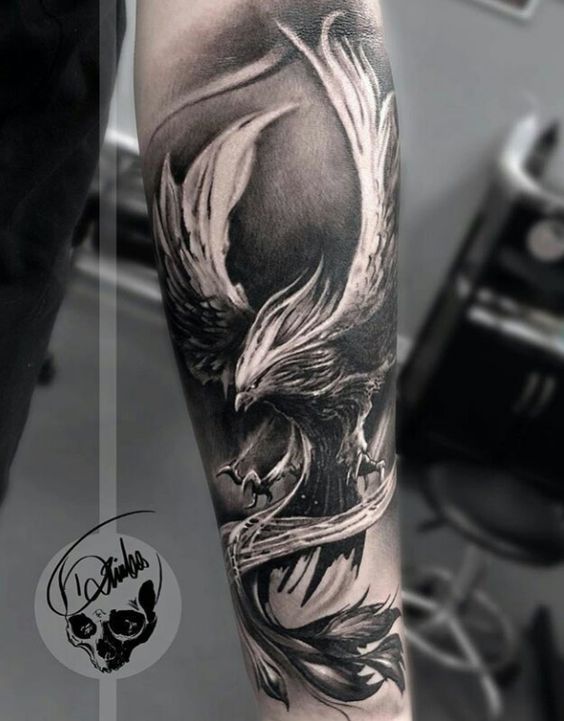 Edgy phoenix tattoos for men that symbolize rebirth and strength in style