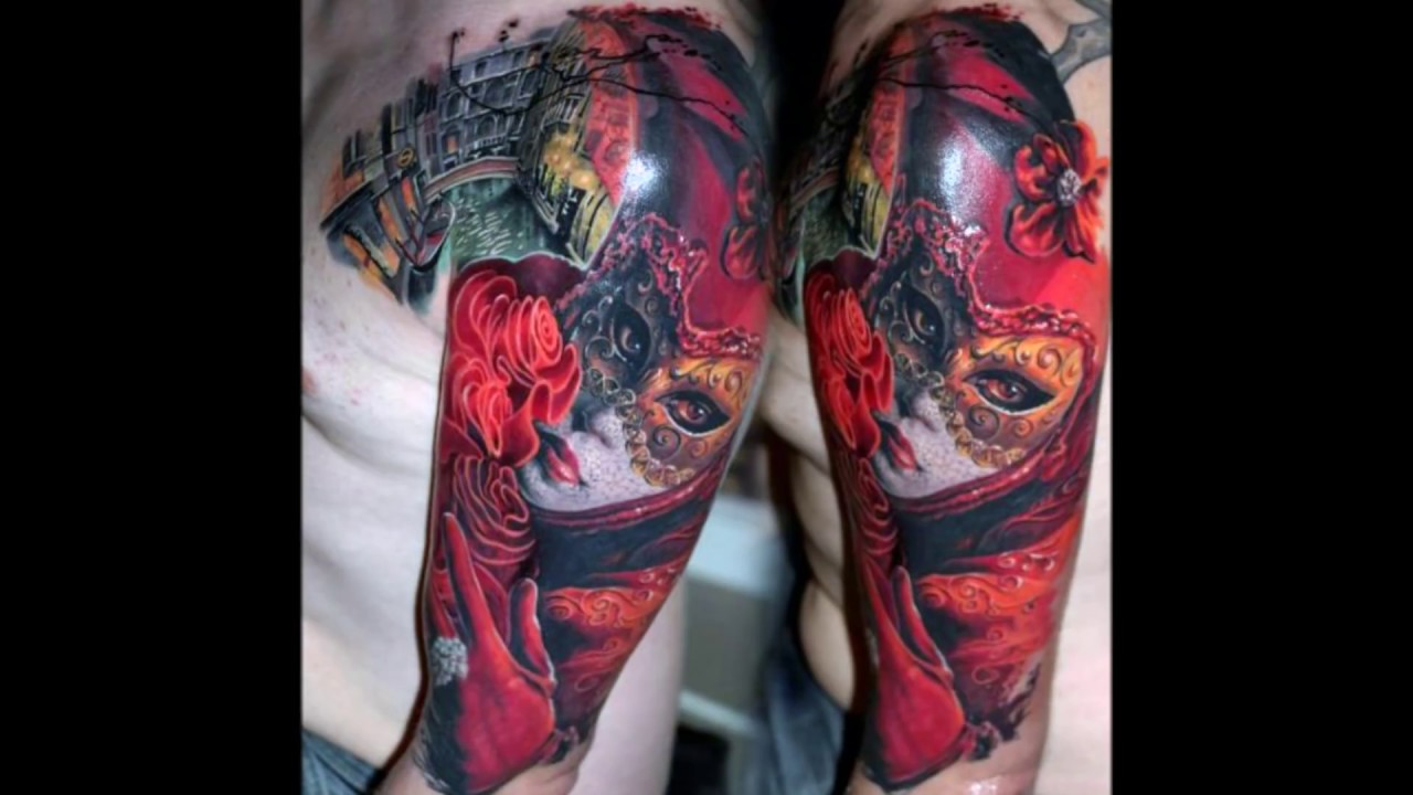 Symbolic red tattoos for men that express strength and passion in design