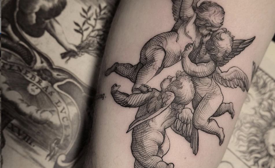 Best religious shoulder tattoos for men that embody faith and strength