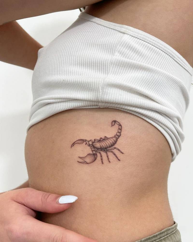 Sporty Scorpion tattoos for men reflecting strength and resilience in design